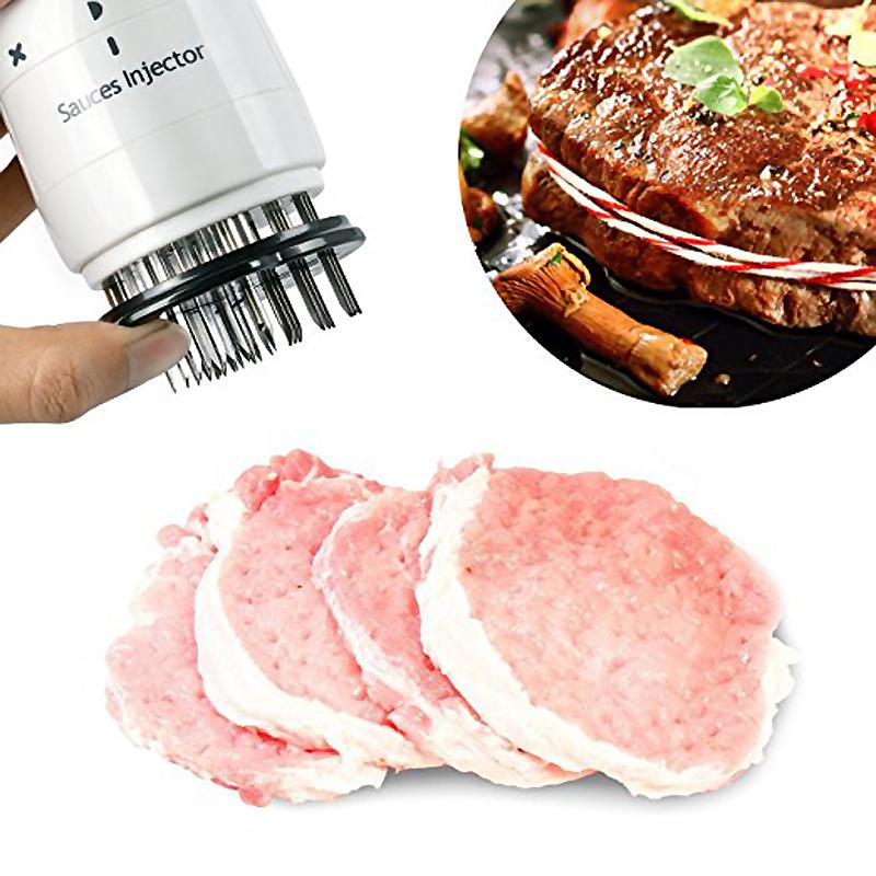 2 Trong 1 Dụng Cụ Làm Mềm Thịt Meat Tenderizer & Ướp Kiêm Bật Lửa Nướng Mắm Nêm Kim Phun Dụng Cụ Nhà Bếp Tiện Ích BBQ Nấu Phụ Kiện