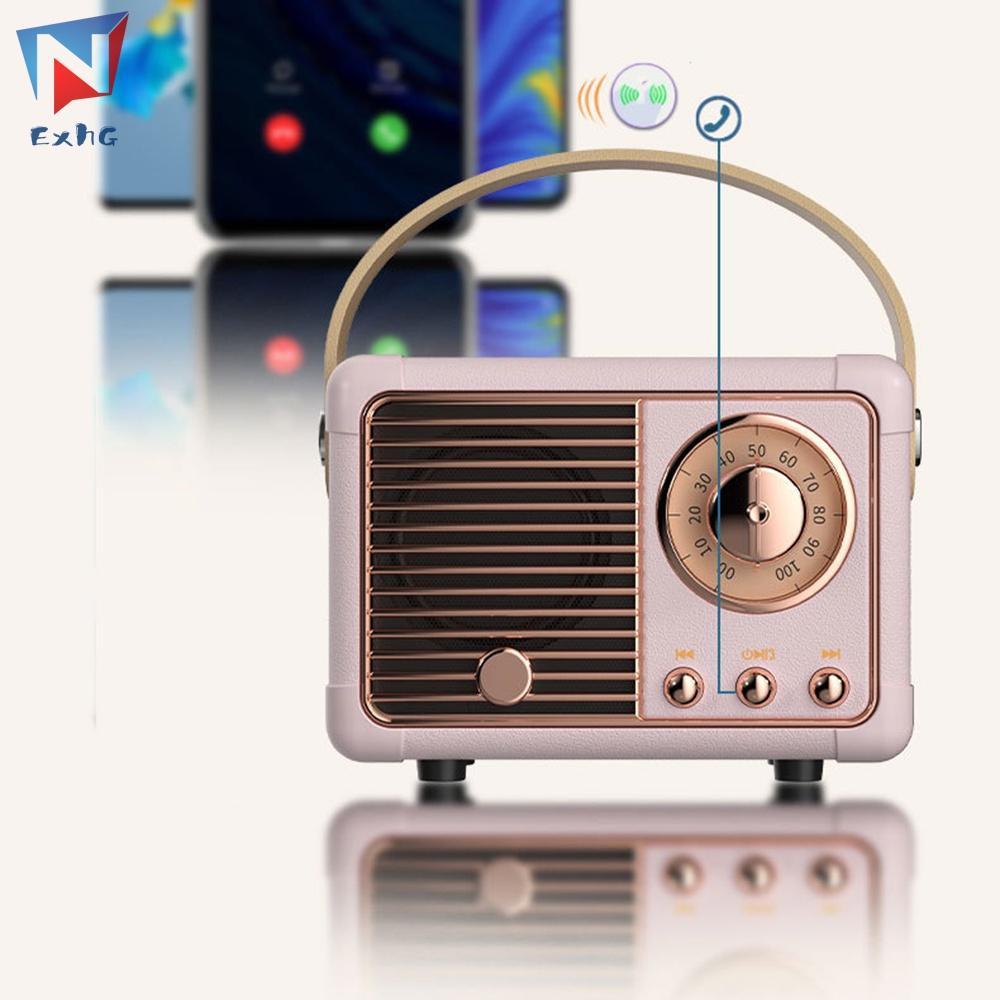 Loa Bluetooth Không Dây Thông Minh Bằng ABS Đa Năng Hỗ Trợ Thẻ TF Phong Cách Retro