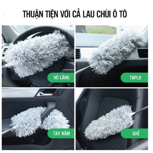 Chổi Quét Bụi, Quét Mạng Nhện Đa Năng Xoay 360 Độ Có Cán Điều Chỉnh Vô Cùng Tiện Lợi GD648-ChoiGG