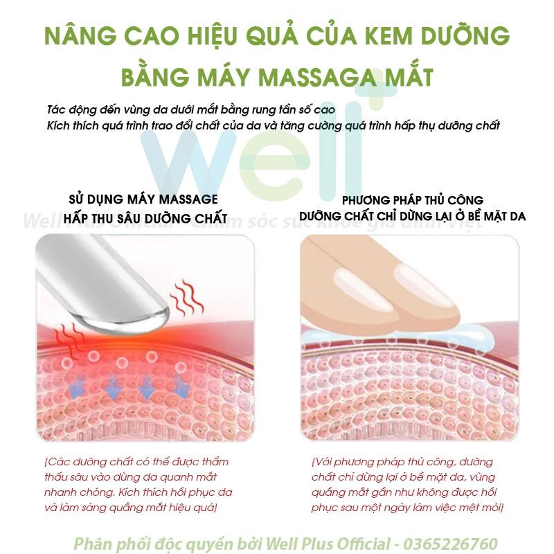 Máy Massage Mắt Mini Cao Cấp, Máy Mát Xa Mắt Làm Giảm Nếp Nhăn Quầng Thâm, Bọng Mắt Thế Hệ Mới