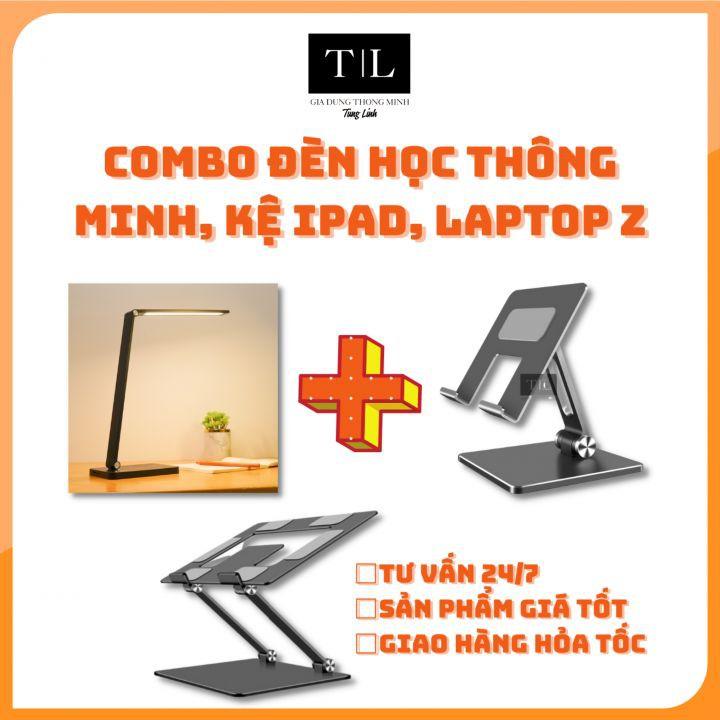(Combo 3 sản phẩm) Đèn học cảm ứng, kệ Ipad và giá đỡ laptop Z - tiết kiệm năng lượng 5 chế độ đèn giúp bảo vệ mắt