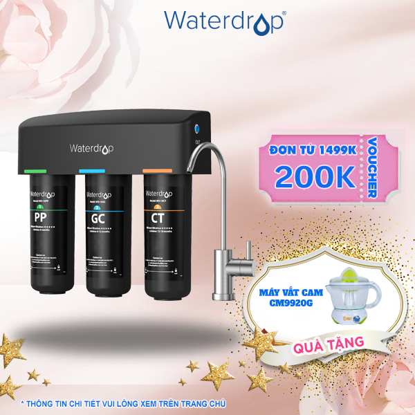 Bộ lọc gầm Waterdrop WD-TSB-10 3 tầng với vòi nước chuyên dụng