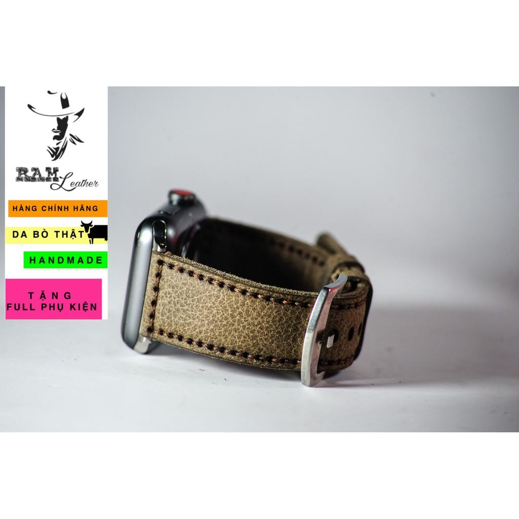 Dây đồng hồ RAM Leather da sáp ngựa vân hạt handmade – RAM classic 1959 -