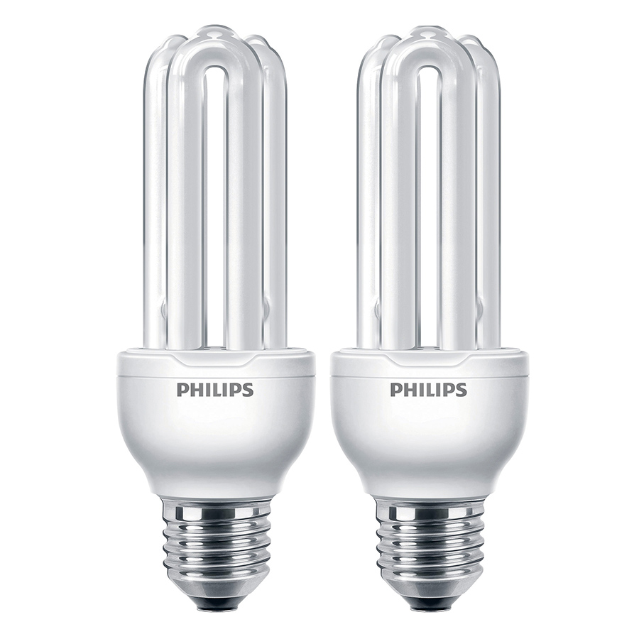 Combo Bóng đèn Compact 3U tiết kiệm điện Philips Essential 18W 6500K E27 - Ánh sáng trắng