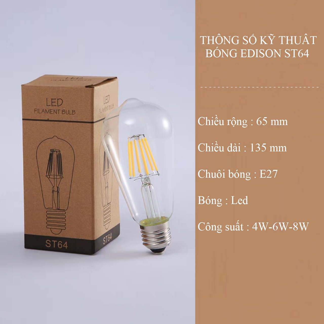 Đèn treo thả trần trang trí phòng khách đầu giường chuôi gỗ hiện đại đen trắng