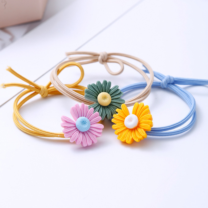 Dây buộc tóc nữ hoa cúc Daisies [Set 5 dây] NASI dễ thương phong cách hàn quốc thun cột tóc nữ co giãn tốt phụ kiện tóc