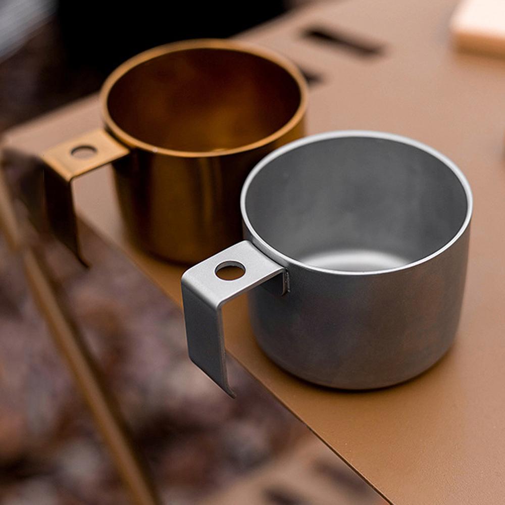 Camping Coffee Cup Outdoor Portable Picnic Cookware Stainless Steel Coffee Cups Hiking Tea Mug Cup