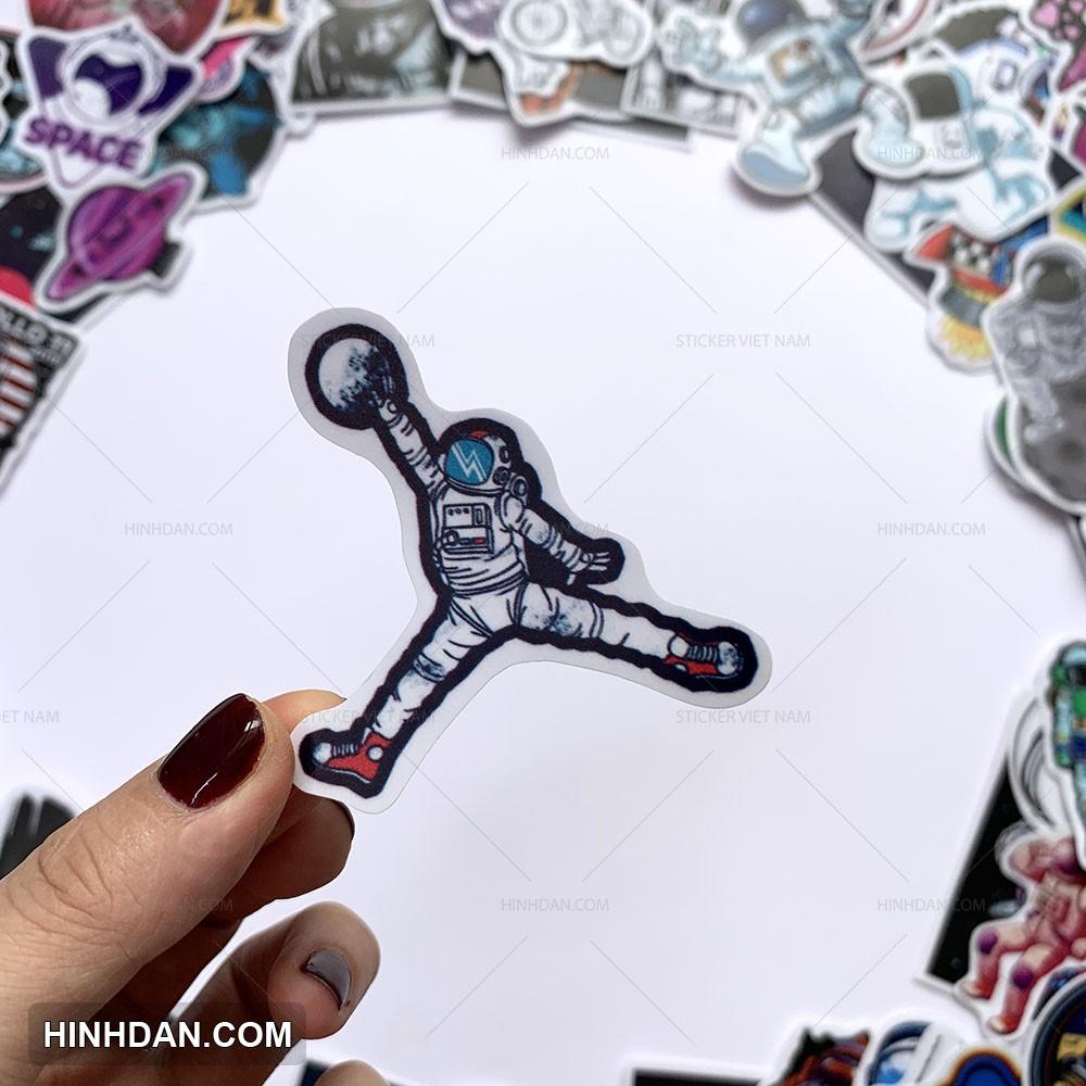 Sticker Phi Hành Gia - Astronaut - Dán Trang Trí - Chất Liệu PVC Cán Màng Chất Lượng Cao Chống Nước, Chống Nắng, Không Bong Tróc Phai Màu