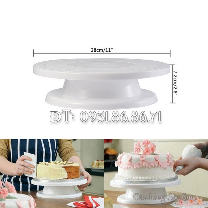 Bàn xoay bánh kem loại 28 cm – Mã số 1124