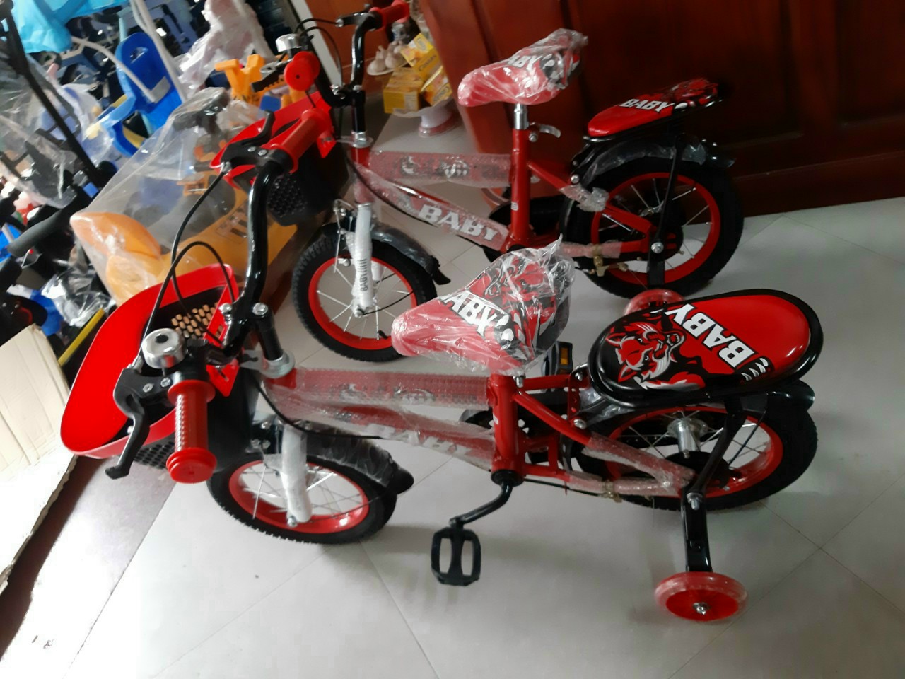 XE ĐẠP TRẺ EM CÓ BÁNH PHỤ TẬP ĐI DÀNH CHO BÉ 3-8 TUỔI