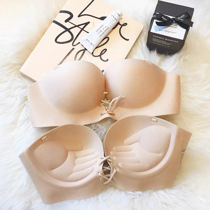 M171. Áo ngực không dây đệm bản tay dây rút tạo khe nâng ngực siêu hot