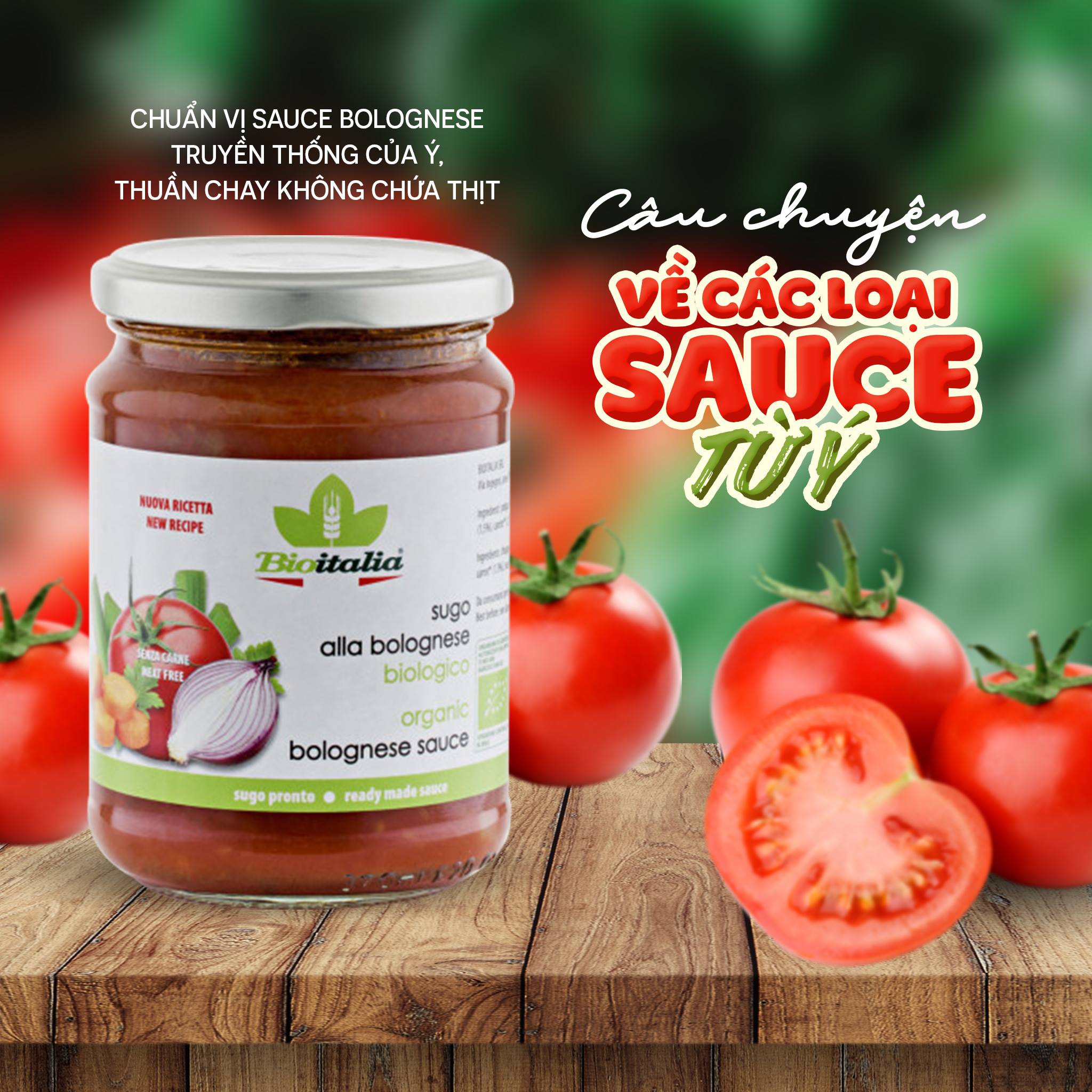 Sốt Hữu Cơ Bolognese Sauce BioItalia 350g