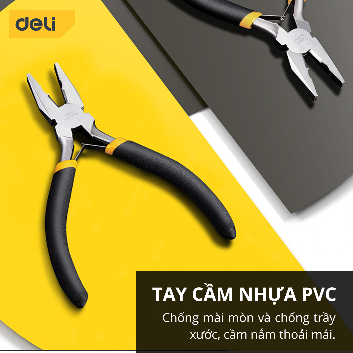 Kìm Tuốt Dây Điện Mini Đa Năng Deli - Kềm Chất Liệu Thép Carbon Cao Cấp Chống Mòn Gỉ, 115mm Nhỏ Gọn - DL103045