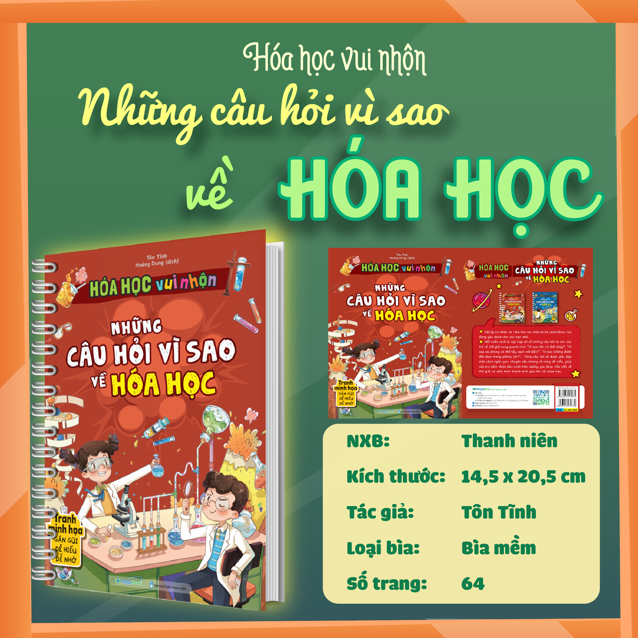 Combo Vật lý Hóa học vui nhộn - Những câu hỏi vì sao về Vật lý, Hóa học (2 Cuốn)