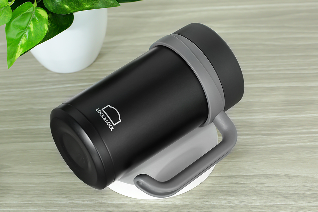 Bình Giữ Nhiệt Lock&amp;Lock New Basic Table màu đen LHC4026B 500ml - Hàng chính hãng, nắp bình 3 lớp tiện lợi - JoyMall