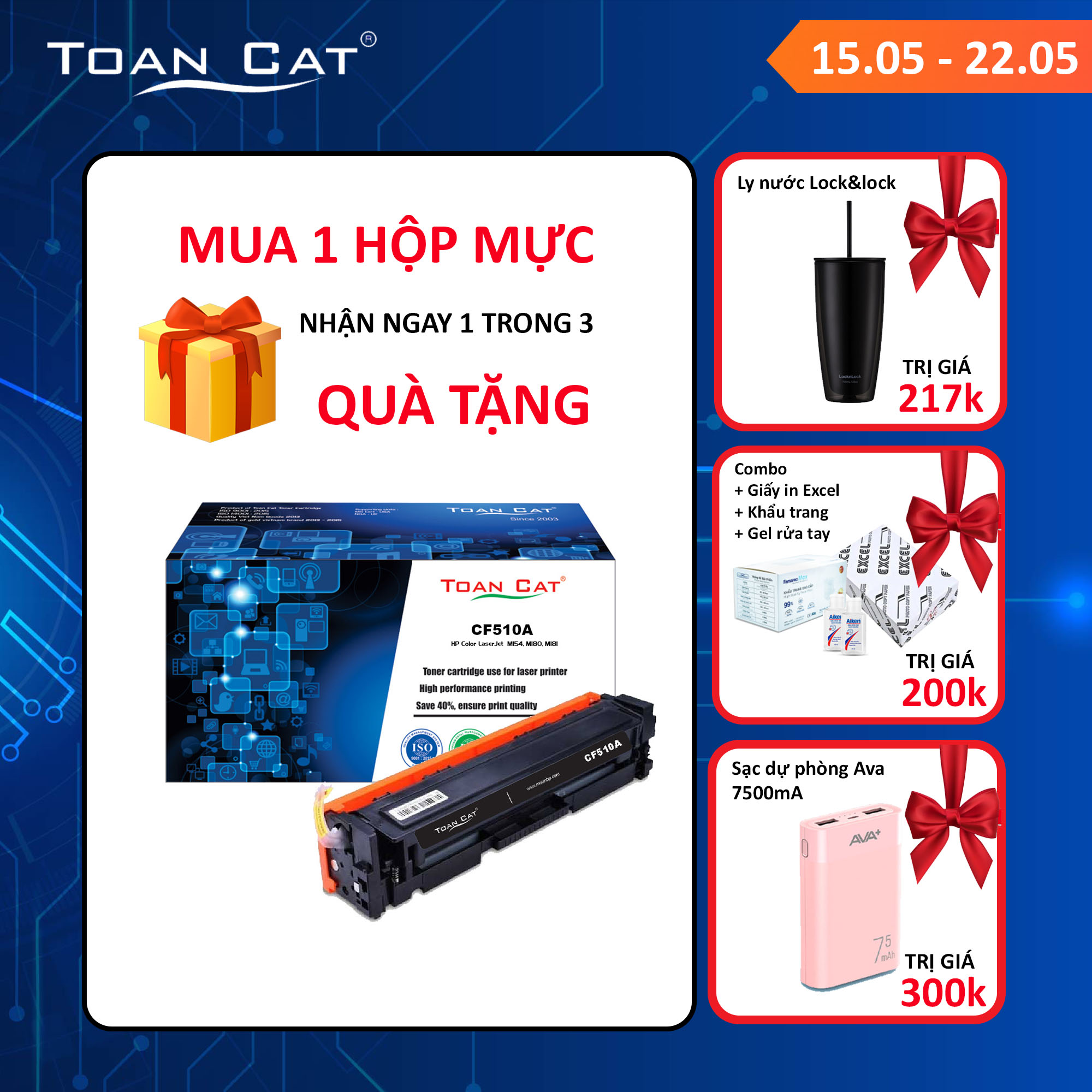 Hộp mực in Toàn Cát CF510A - CF511A - CF512A - CF513A dùng cho máy in HP Color LaserJet M154,M180,M181 HÀNG CHÍNH HÃNG