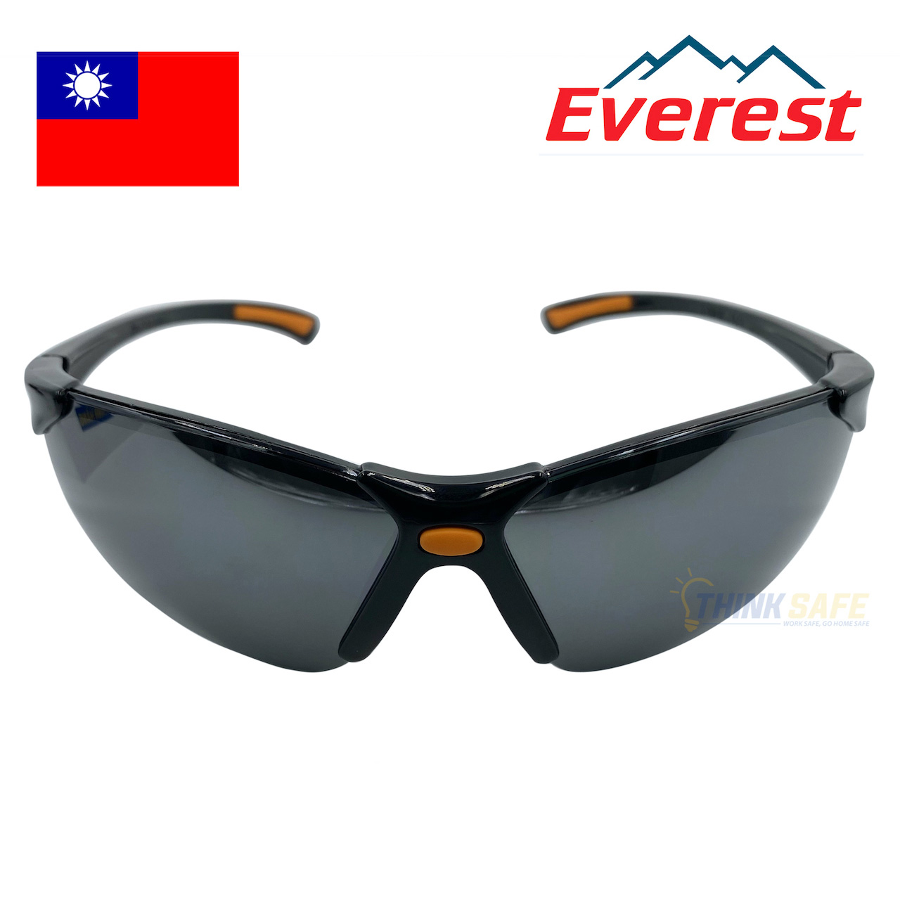 Kính bảo hộ Everest EV304 Kính chống bụi chống tia UV, mắt kính chống bám hơi nước, chống trầy xước, dùng lao động, đi xe máy - EV304 Smoke Mirror Anti Frog