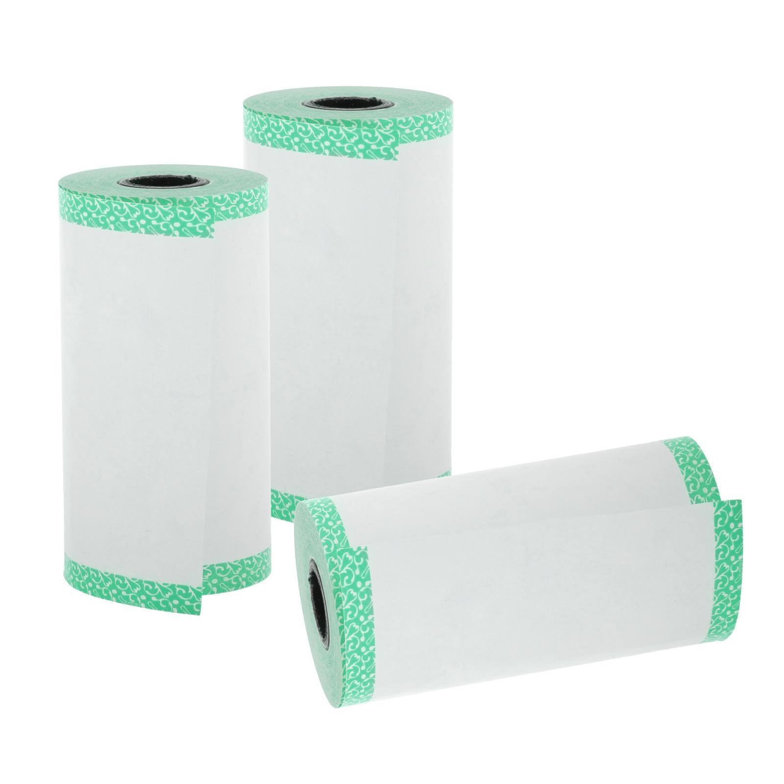 3x Thermal Printing Paper, Mini Thermal Printer of Photo Note Receipt, Color Edge Thermal Paper Portable 57x30mm without Adhesive, 3 Colors to Choose