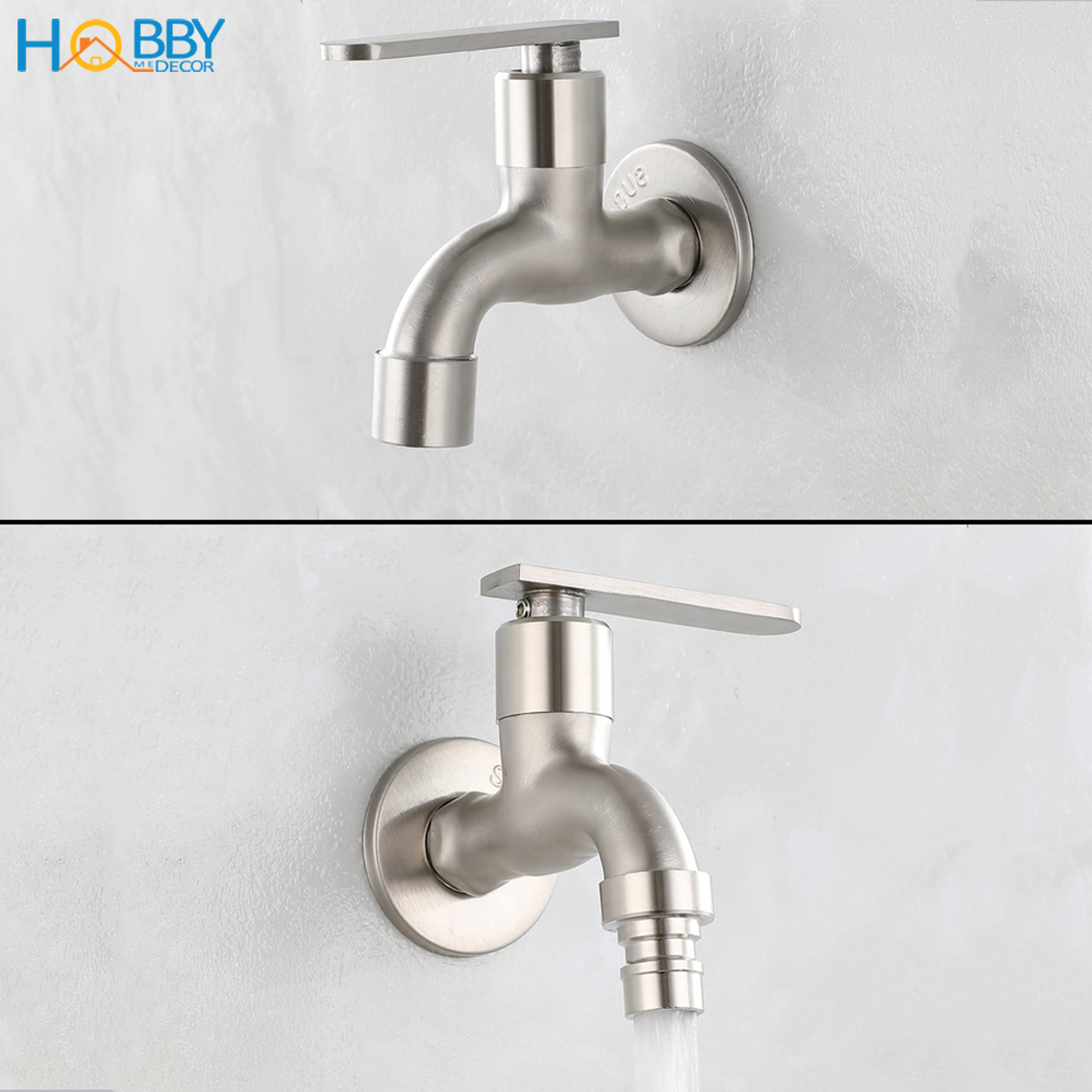 Vòi xả hồ cấp nước máy giặt xả rửa sàn inox 304 Hobby home decor VIN2