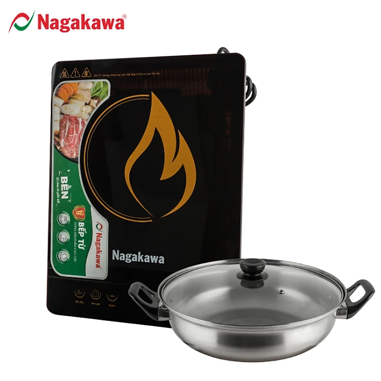 Bếp Từ Đơn Nagakawa NAG0704 (2000W) - Kèm Nồi Lẩu - Hàng Chính Hãng