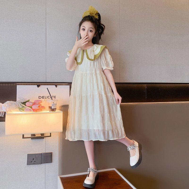 SHUANGYAN Cô gái mùa hè đầm 2023 tây trung bình cô gái lớn đầm công chúa váy trẻ em mùa hè đầm