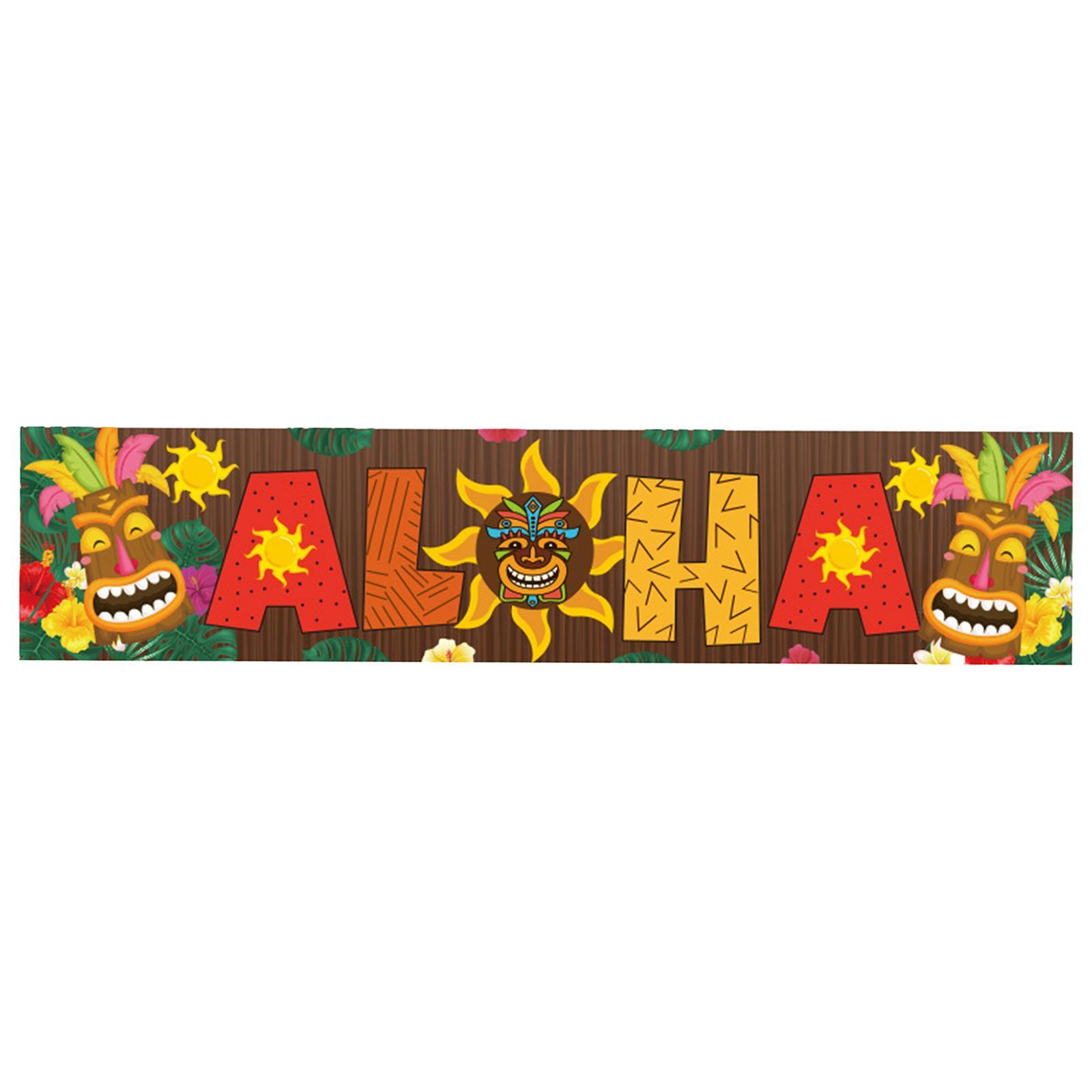 Door Banner Party Jungle Background Backdrop for Hawaiian Birthday Door