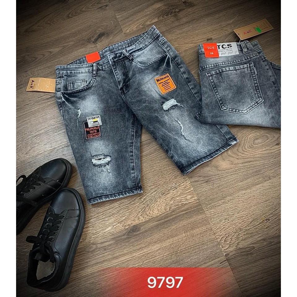 Quần Short Nam chất Jean co dãn Màu xanh, Quần Đùi Nam Phong Cách Trẻ Trung MuradFashion MS23096