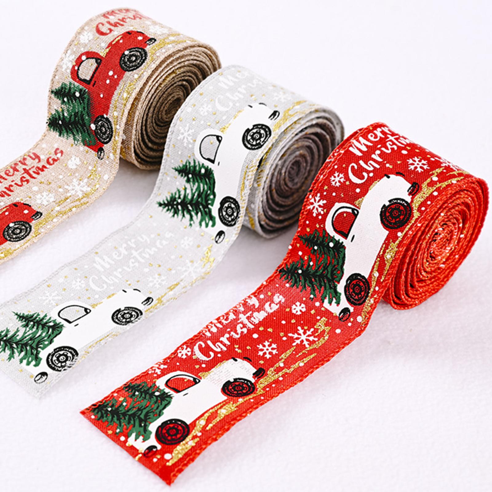 Dải Ruy Băng Trang Trí Cây Thông Giáng Sinh 5M/Cuộn Cho Cây Xmas Crafting