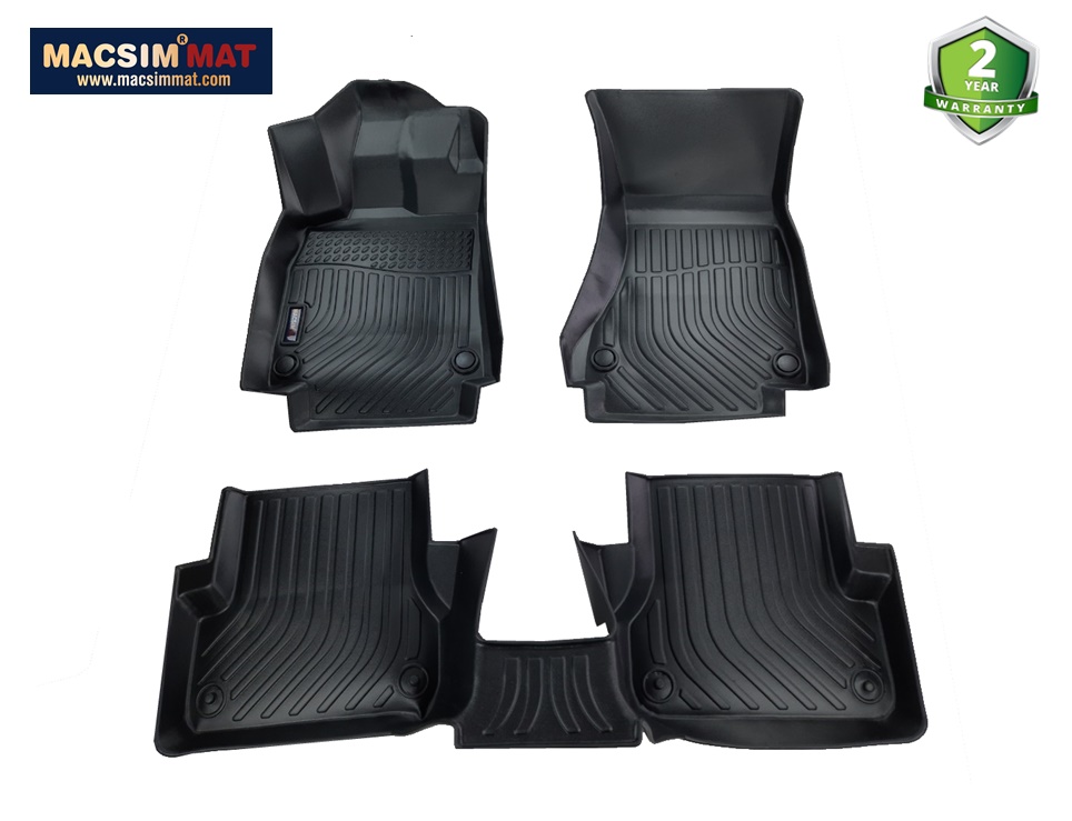 Thảm lót sàn xe ô tô Audi A7 2012-2017 Nhãn hiệu Macsim chất liệu nhựa TPV cao cấp màu đen