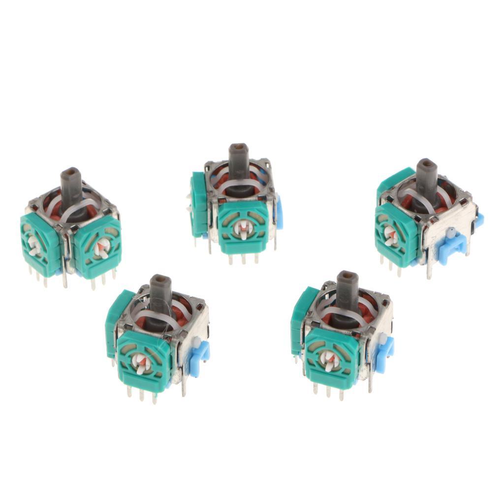 5 Pieces 3D Analog Joystick Wireless Controller Rocker for Blue