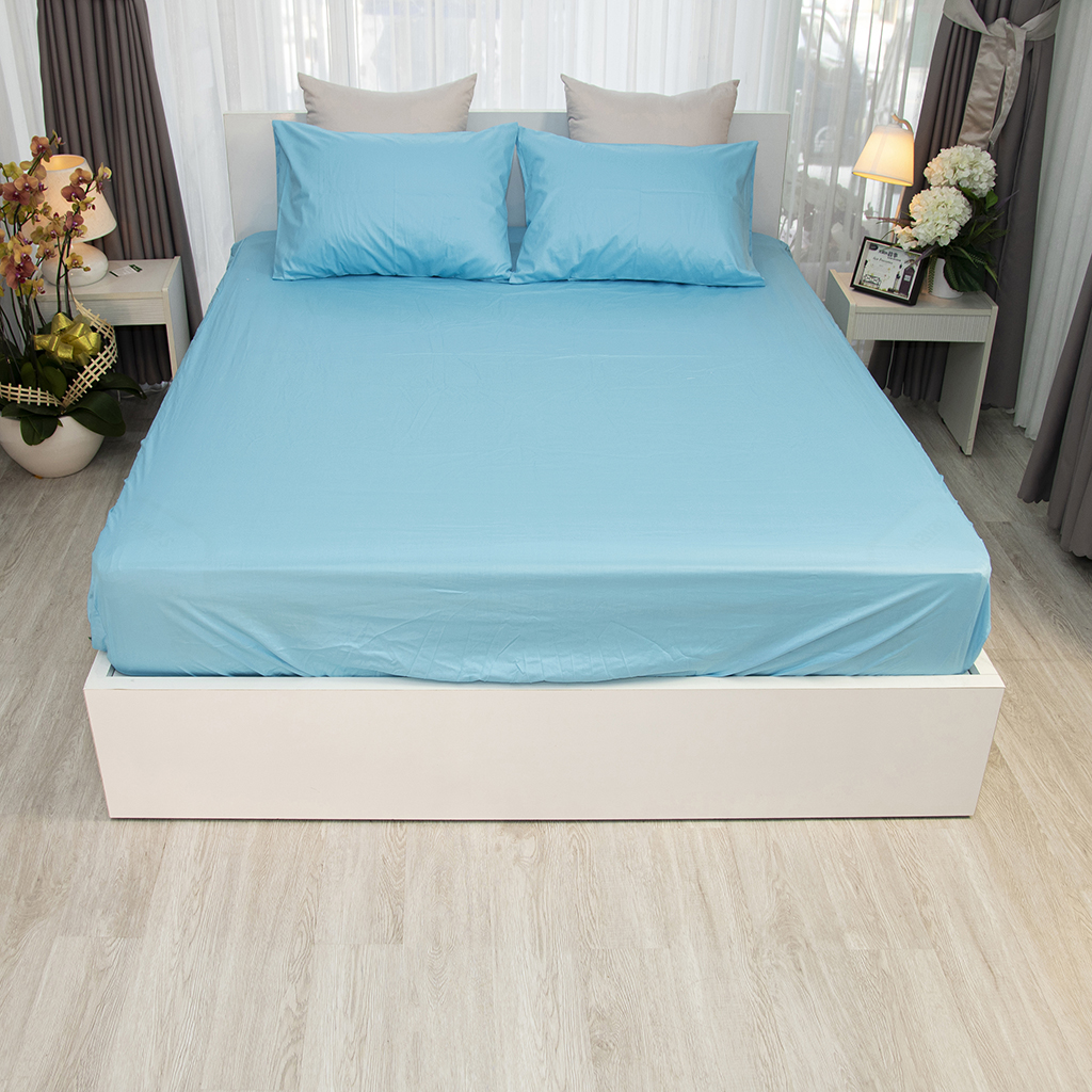 Áo Gối Nằm cotton Satin 1020 xanh biển