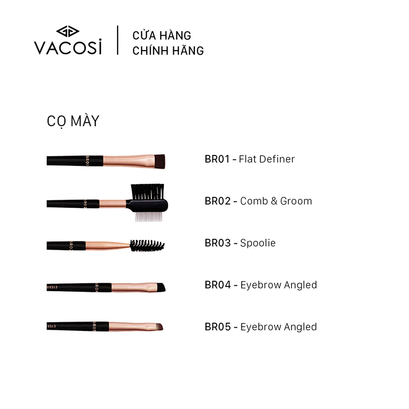 Cọ Tạo Khối Bản Dẹp VACOSI - F07 VACOSI FLAT CONTOUR BRUSH