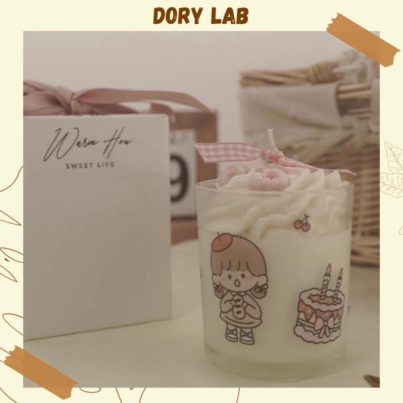 Nến Thơm Ly Phủ Kem Nhiều Mùi Hương Giúp Thư Giãn - Dory Lab