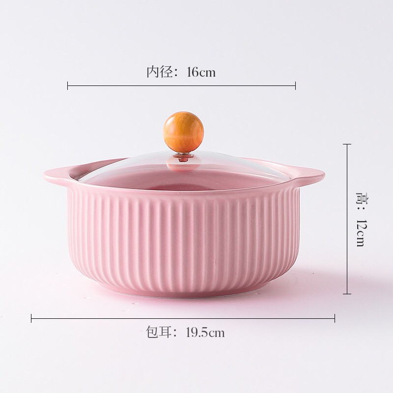 Bát Đĩa Decor Nồi Nắp Kính, Tô Mì Sứ Bộ Chén Bát Dĩa Decor Cao Cấp