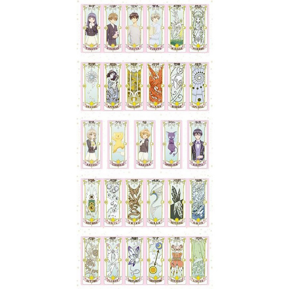  [Size Gốc] Bài Tarot Clow Sakura Phiên Bản Màu Xanh Trong Suốt Đặc Biệt Tặng Đá Thanh Tẩy