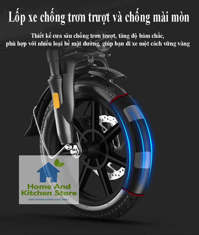 Xe đạp điện gấp gọn 14inch vành đúc phanh đĩa kép cao cấp CÓ GIỎ, pin dung lượng lớn tốc độ 25km/h, xe đạp điện xếp gọn, xe đạp điện cao cấp