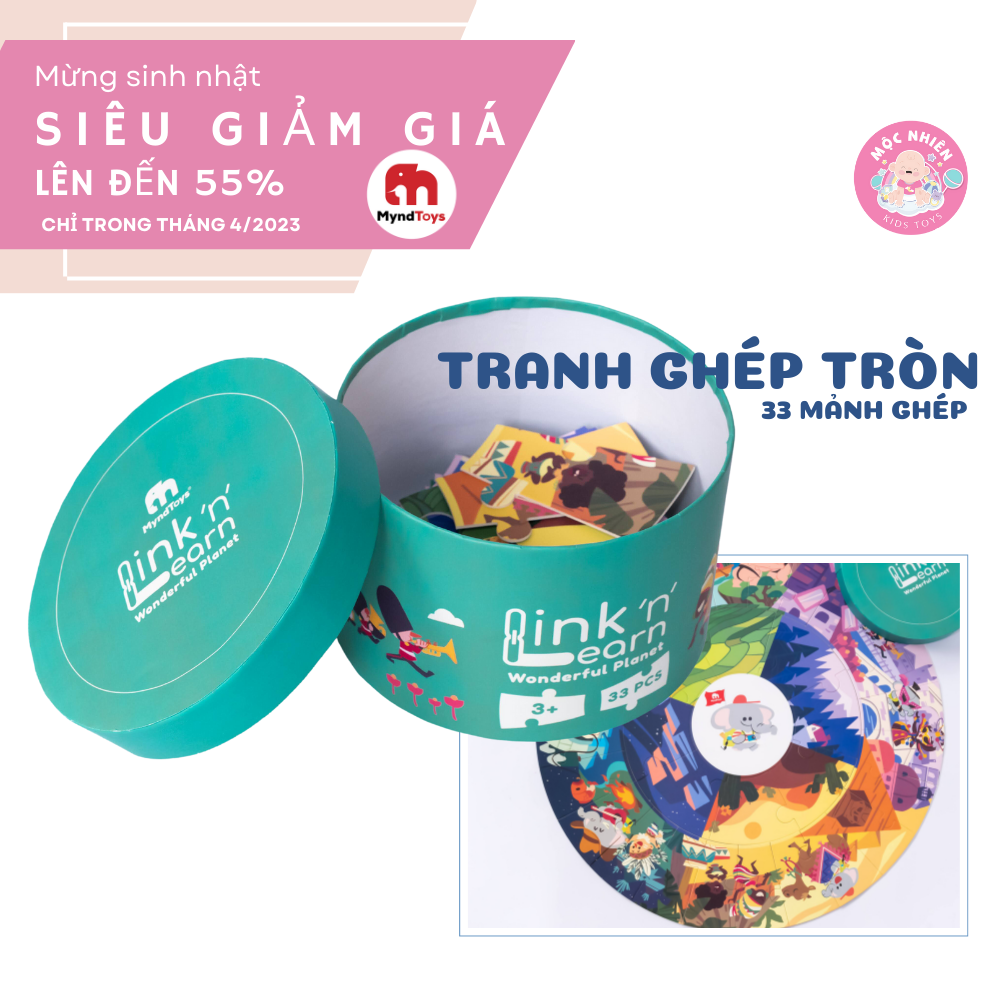 Đồ Chơi Giáo Dục, Bộ Xếp Hình Myndtoys Link ‘n’ Learn - Wonderful Planet - Dành Cho Bé Trên 3 Tuổi