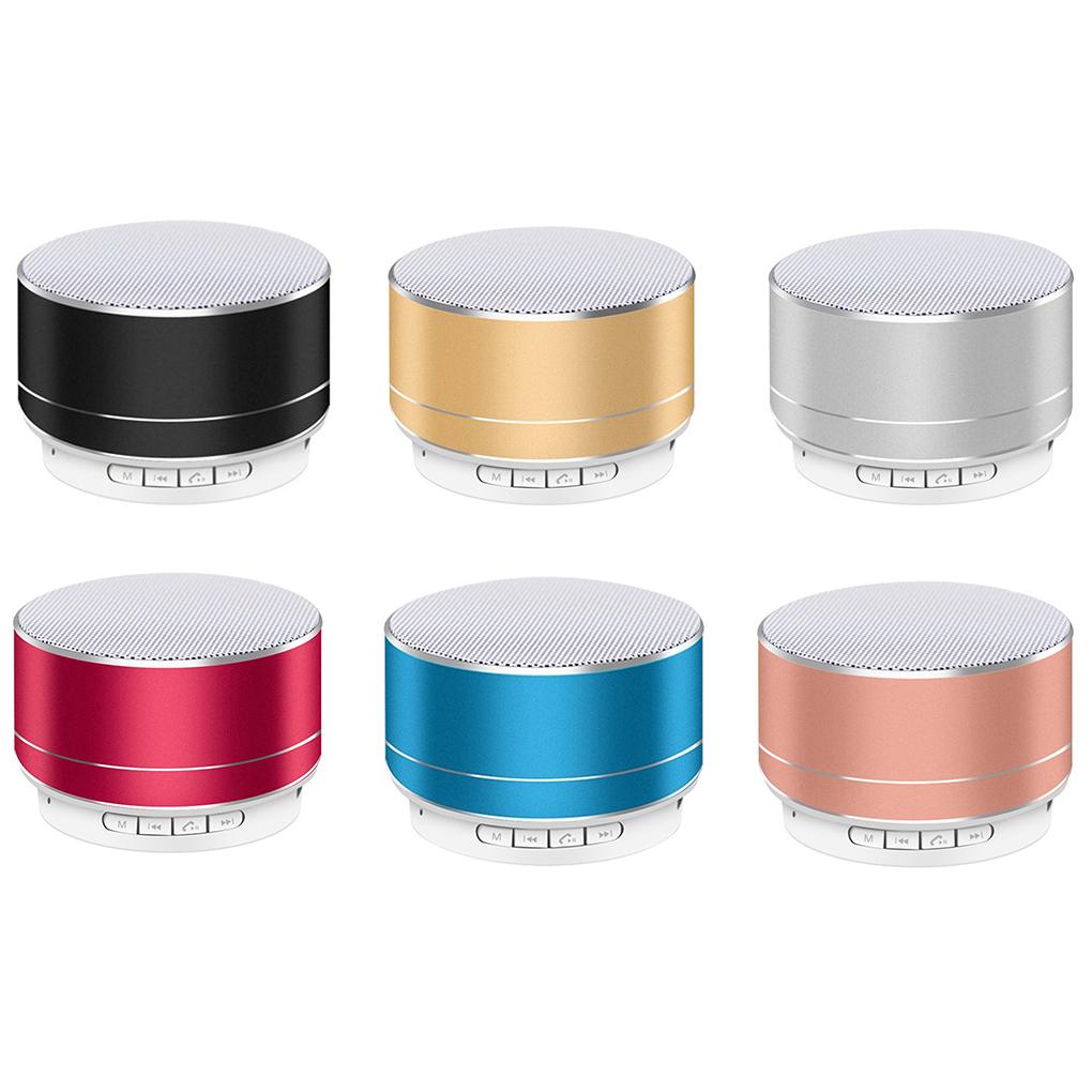 Loa Bluetooth không dây âm thanh nổi A10 Đầu vào AUX Cuộc gọi rảnh tay Thẻ TF Âm thanh HD nhỏ Hộp âm thanh Màu đen: vàng hồng