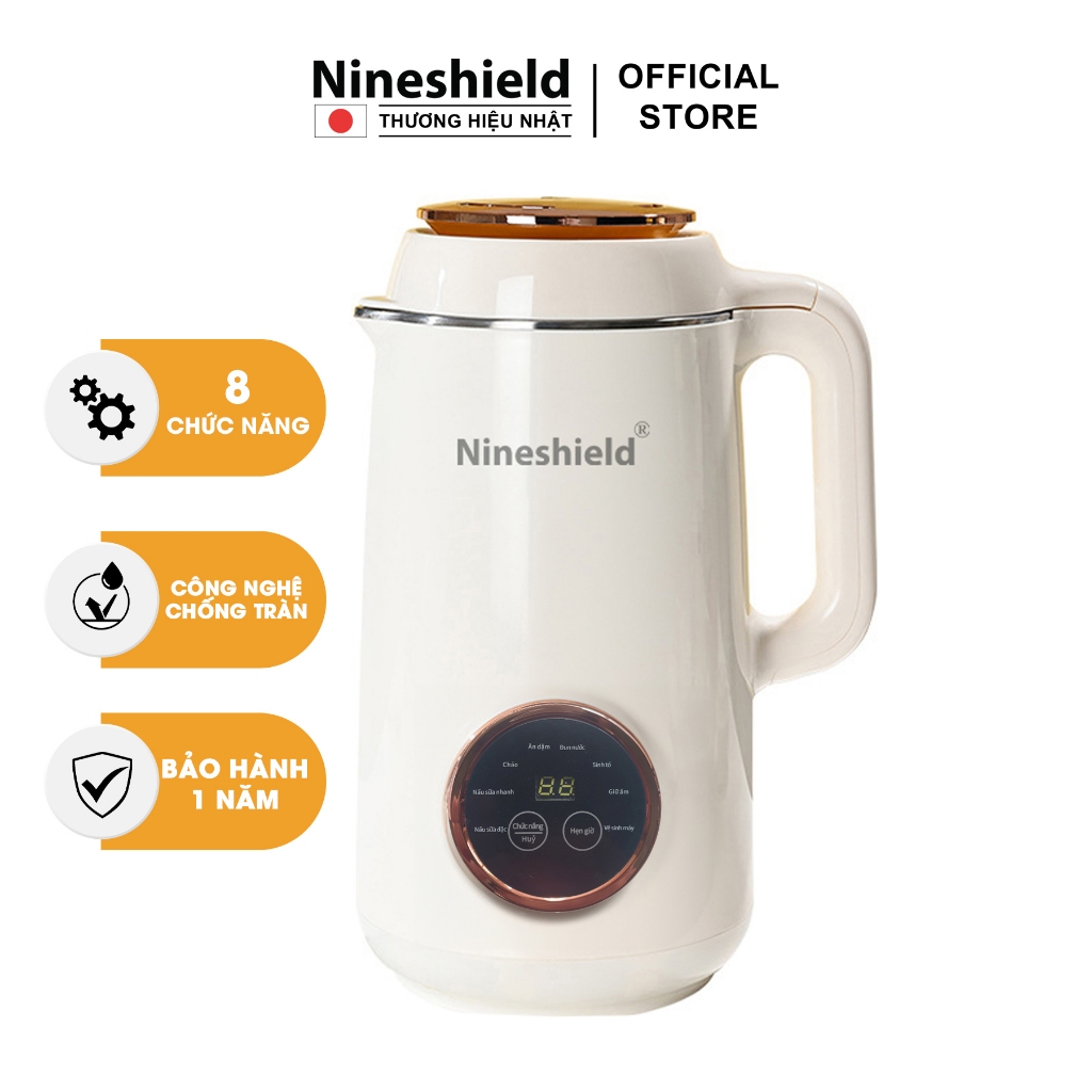 Máy làm sữa hạt Nineshield - Máy xay nấu sữa hạt chống trào 1200ML Model KB-113 - Hàng chính hãng - Bảo hành 12 tháng