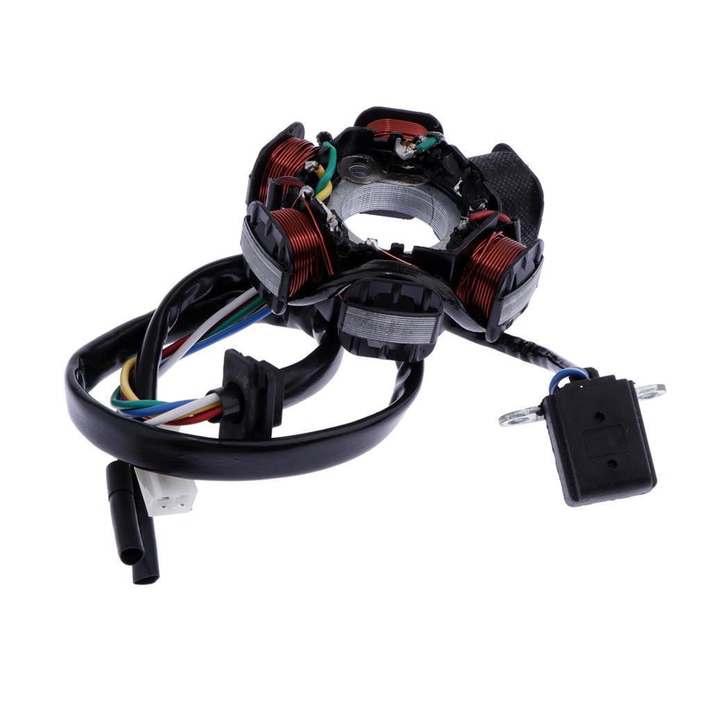 6 Coil Pole MAGNETO Flywheel Stator for GY6 125CC Quad Dirt Bike Buggy