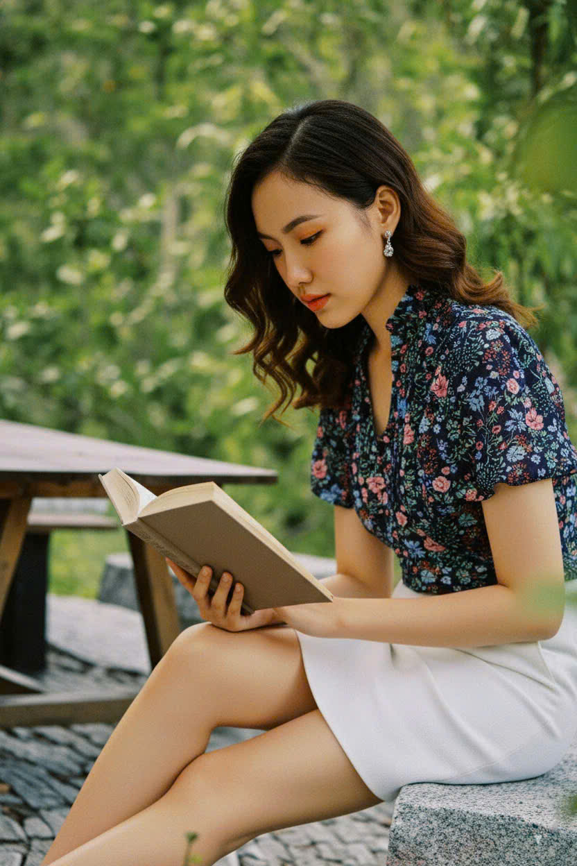 Áo Tay Phồng Điểm Ngọc, Áo Tay Phồng Cổ Lọ Thấp Chiffon Voan Hoa thời trang thiết kế Hity Top231