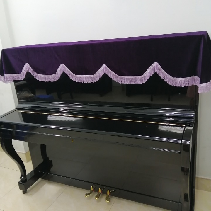 Khăn phủ đàn Piano cơ & Khăn phủ đàn Piano Điện nhung tím Oải Hương