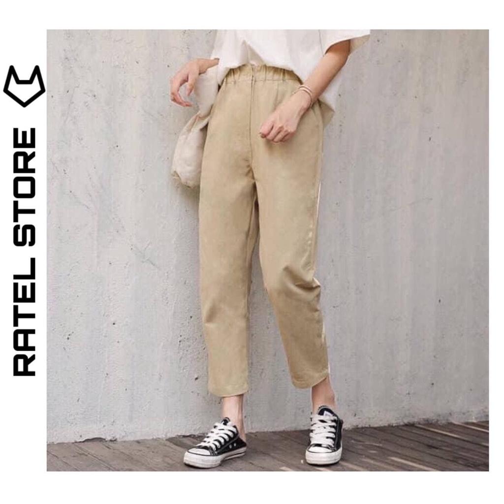 Quần Baggy Kaki Ống Suông Basic Trơn Unisex