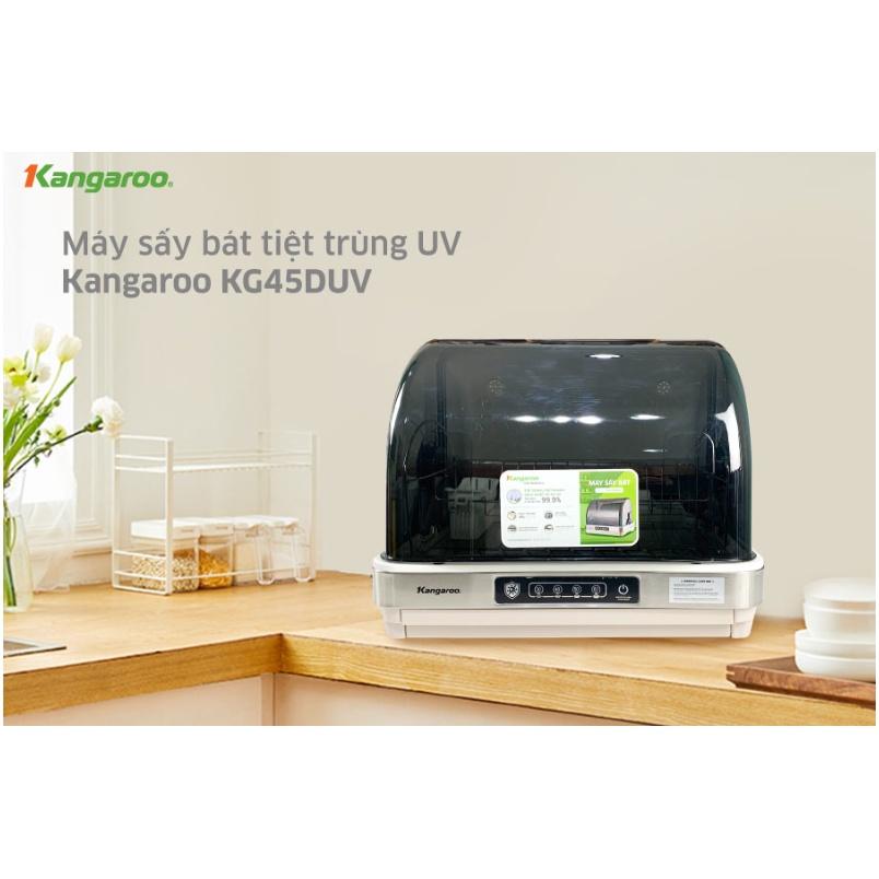 Máy sấy bát tiệt trùng Kangaroo KG45DUV, có tích hợp khử khuẩn bằng tia UV- Hàng chính hãng