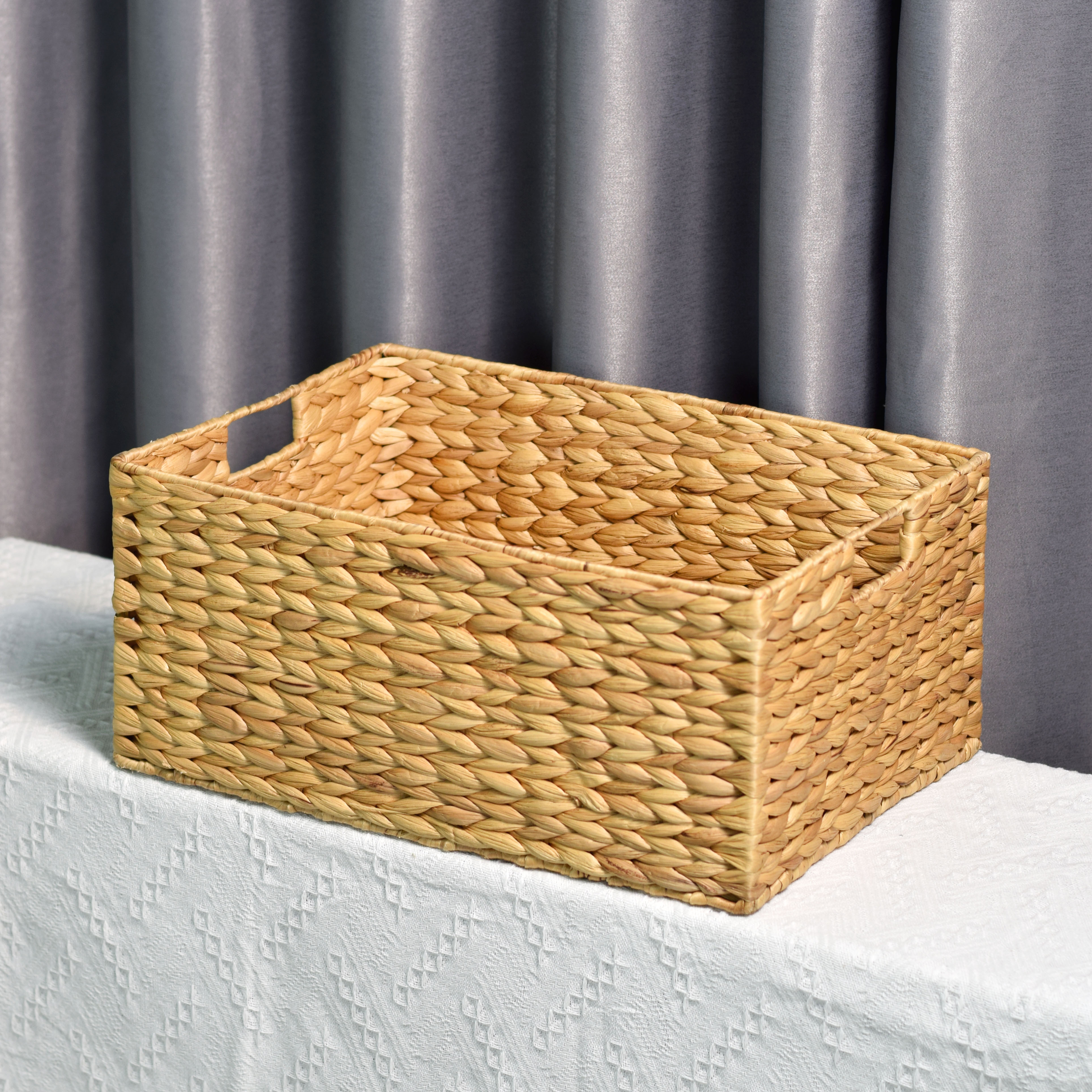Lubihandicraft - Sọt đựng đồ lục bình hình chữ nhật bộ 3 - set basic