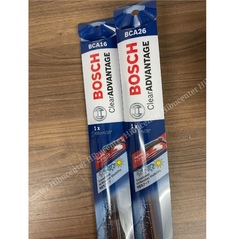 Gạt Mưa Cao Su BOSCH Clear Advantage - Móc Chữ U - Xương Mềm - Đủ Size - Chuyên Dành Cho Xe Châu Á - Hoạt Động Vượt Trội Trong Mọi Thời Tiết
