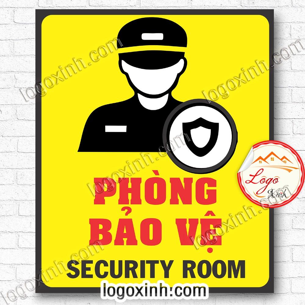LOGO TEM STICKER BIẾN PHÒNG BẢO VỆ, SECURITY DÙNG CHO VĂN PHÒNG CÔNG TY, CƠ QUAN, NHÀ XƯỞNG...