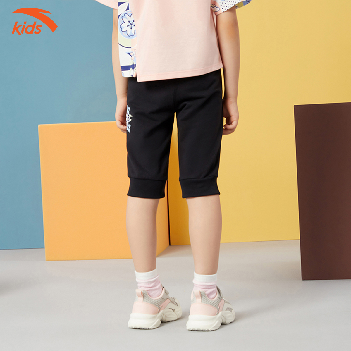 Quần lửng thời trang bé gái thương hiệu Anta Kids 362139346, lưng thun, co giãn 4 chiều