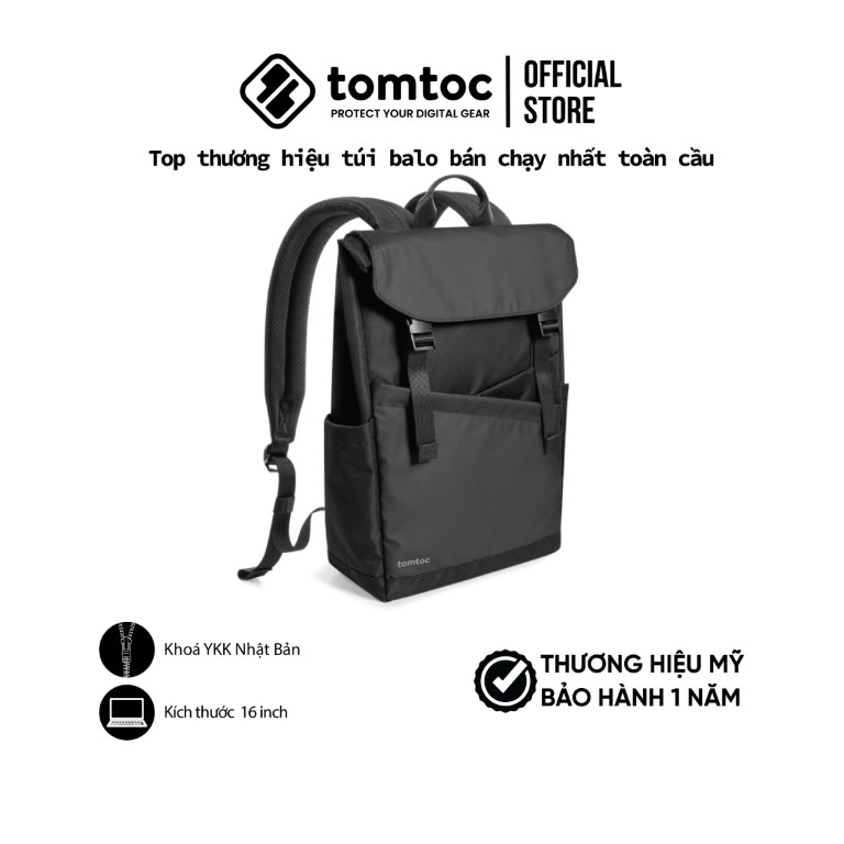 Balo Tomtoc Slash Flip Rucksack 18L cho Laptop 16inch - Hàng chính hãng