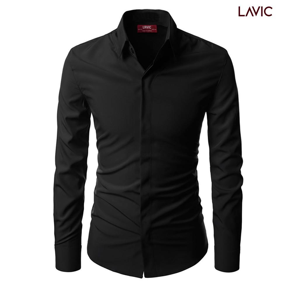Áo sơ mi nam giấu nút form body LV741